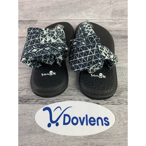 Sanuk Womens Yoga Sling 2 Sandals Size 5 Black & White - Picture 3 of 5